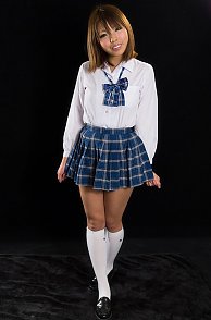 Young Japanese Woman Teasing In Uniform