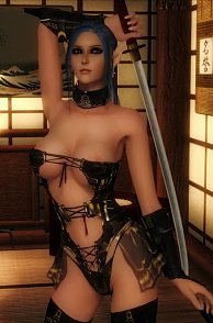 Busty Warrior Elf In An Arousing Outfit With Her Sword Pic