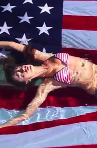 Wet Alessandra Ambrosio In American Flag Bikini Pic
