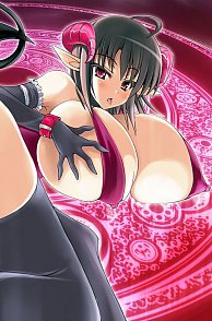 Horned Hentai Girl With Huge Boobs And Round Bottom Pic