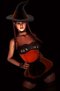 Braided Pigtails Young Witch In 3D Pic