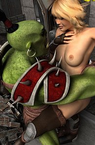 Blonde Gets Fucked By Ork Guard Pic