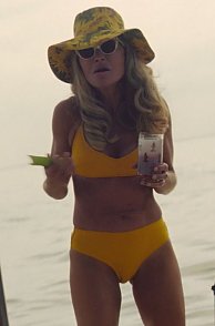 Late Forties Rebecca Gayheart In Two Piece Bikini On Film
