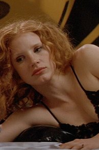 Redhead Beauty Jessica Chastain In Black Lingerie