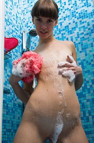 Nude Showering Skinny Girl