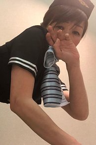 Japanese Cam Girl Teasing In Her Uniform