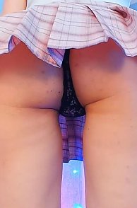 Upskirt Thong Teen Panties Viewed On Cam Show