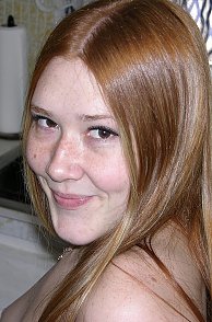 Freckled Face Amateur Redhead Gal Posing