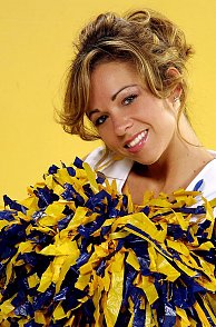 Smiling Cheer Babe With Her Pom Poms