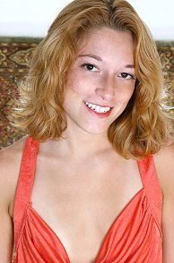 Sweet Freckled Coed Redhead Smiling