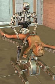 Picture Of A Robot Fucking A Tied Up 3D Girl