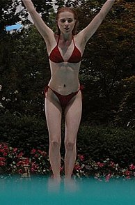 Young Celeb In Her Red Bikini