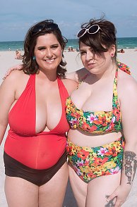 BBWs Alana Lace and Kelli Maxx Show Off Bodies In Swimsuits