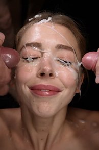 Mary Popiense Sticky Bukkake Facial Video Clip