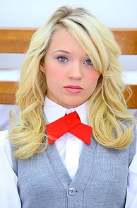 Cute Blonde Petite Teenie In Uniform