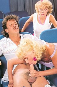 Eighties Blonde Sucking His Cock