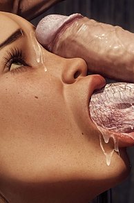 Wicked 3D Chick Sucking On His Balls With Cock On Her Face