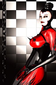 Wicked Red And Black Latex 3D Model