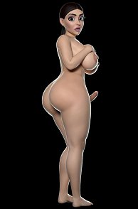 Lovely 3D Nude Big Ass And Tits Futanari Woman
