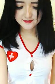 Asian Strips Nurse Uniform